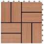 Baldosas de porche WPC 30x30 cm 2 m² marrón 22 unidades en Materiales de construcción | Comprar online en Foru.es