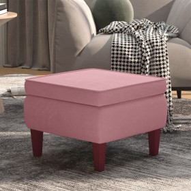 Taburete con patas de madera terciopelo rosa en Taburetes y sillas plegables | Comprar online en Foru.es