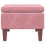 Taburete con patas de madera terciopelo rosa en Taburetes y sillas plegables | Comprar online en Foru.es