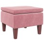Taburete con patas de madera terciopelo rosa en Taburetes y sillas plegables | Comprar online en Foru.es