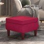 Taburete con patas de madera terciopelo rojo tinto en Taburetes y sillas plegables | Comprar online en Foru.es