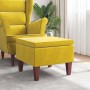 Taburete con patas de madera terciopelo amarillo en Taburetes y sillas plegables | Comprar online en Foru.es