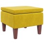 Taburete con patas de madera terciopelo amarillo en Taburetes y sillas plegables | Comprar online en Foru.es