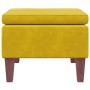 Taburete con patas de madera terciopelo amarillo en Taburetes y sillas plegables | Comprar online en Foru.es