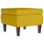 Taburete con patas de madera terciopelo amarillo en Taburetes y sillas plegables | Comprar online en Foru.es