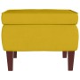 Taburete con patas de madera terciopelo amarillo en Taburetes y sillas plegables | Comprar online en Foru.es