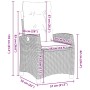Conjunto de Comedor de Jardín de 3 Piezas con Cojines Grises Poliratán de , Sillas de jardín - Ref: Foro24-3380386, Precio: 3...