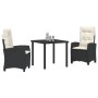 Set de Comedor de Jardín de 5 Piezas con Cojines Gris Claro de Poliratán de , Sillas de jardín - Ref: Foro24-3380408, Precio:...