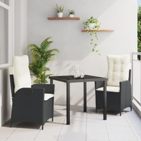 Comprar Set de 2 Negro PE ratán Mediano