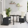 Juego de Comedor de Jardín de 7 Piezas con Cojines Gris Poliratán de , Sillas de jardín - Ref: Foro24-3380502, Precio: 877,56...