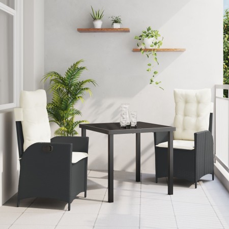 Set de Comedor de Jardín de 5 Piezas con Cojines Gris Claro Poliratán de , Sillas de jardín - Ref: Foro24-3380520, Precio: 56...