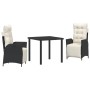 Conjunto de Comedor de Jardín de 5 Piezas Ratán Poliéster Marrón de , Sillas de jardín - Ref: Foro24-3380543, Precio: 661,13 ...