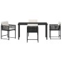 Set de Comedor de Jardín de 5 piezas con Cojines Beige Poliratán | Foro24.es | Tu tienda online para hogar, jardín y más Foro24.es
