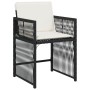 Set de Comedor de Jardín de 5 Piezas con Cojines Negro Poliratán de , Sillas de jardín - Ref: Foro24-3380771, Precio: 315,33 ...