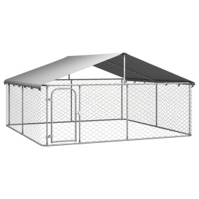 Perrera de exterior con tejado 300x300x150 cm de vidaXL, Casetas y cercados para perros - Ref: Foro24-171501, Precio: 150,43 ...