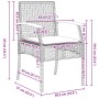 Conjunto de comedor jardín de 5 piezas con cojines Negro Poliratán de , Sillas de jardín - Ref: Foro24-3380816, Precio: 342,9...