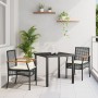 Conjunto de Cena de Jardín de 5 Piezas con Cojines Gris Poliratán de , Sillas de jardín - Ref: Foro24-3380823, Precio: 346,41...