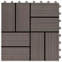 Baldosas de porche WPC 30x30 cm 2 m² marrón oscuro 22 unidades en Materiales de construcción | Comprar online en Foru.es