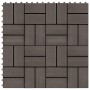 Baldosas de porche WPC 30x30 cm 2 m² marrón oscuro 22 unidades en Materiales de construcción | Comprar online en Foru.es