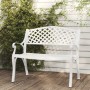 Banco de jardín de aluminio fundido blanco 102 cm de vidaXL, Bancos de jardín - Ref: Foro24-317746, Precio: 245,04 €, Descuen...