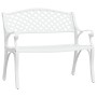 Banco de jardín de aluminio fundido blanco 102 cm de vidaXL, Bancos de jardín - Ref: Foro24-317746, Precio: 245,04 €, Descuen...