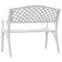 Banco de jardín de aluminio fundido blanco 102 cm de vidaXL, Bancos de jardín - Ref: Foro24-317746, Precio: 245,04 €, Descuen...