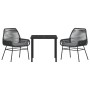 Set de Comedor de Jardín de 5 Piezas con Cojines Negro Poliratán de , Sillas de jardín - Ref: Foro24-3380872, Precio: 371,93 ...