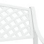 Banco de jardín de aluminio fundido blanco 102 cm de vidaXL, Bancos de jardín - Ref: Foro24-317746, Precio: 245,04 €, Descuen...