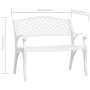 Banco de jardín de aluminio fundido blanco 102 cm de vidaXL, Bancos de jardín - Ref: Foro24-317746, Precio: 245,04 €, Descuen...
