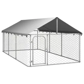 Perrera de exterior con tejado 400x200x150 cm de vidaXL, Casetas y cercados para perros - Ref: Foro24-171499, Precio: 156,07 ...