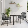 Conjunto de Comedor de Jardín de 5 Piezas con Cojines Gris Ratán Sintético de , Sillas de jardín - Ref: Foro24-3380886, Preci...