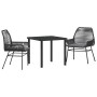 Conjunto de Comedor de Jardín de 5 Piezas con Cojines Gris Ratán Sintético de , Sillas de jardín - Ref: Foro24-3380886, Preci...