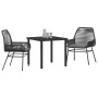 Conjunto de Comedor de Jardín de 5 Piezas con Cojines Gris Ratán Sintético de , Sillas de jardín - Ref: Foro24-3380886, Preci...
