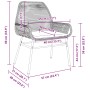 Conjunto de Comedor de Jardín de 5 Piezas con Cojines Gris Ratán Sintético de , Sillas de jardín - Ref: Foro24-3380886, Preci...