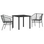 Conjunto de Comedor de Jardín de 5 Piezas en Poliratán Negro | Foro24.es | Tu tienda online para hogar, jardín y más Foro24.es