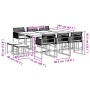 Set de comedor jardín 11 pzas con cojines ratán sintético negro en Conjuntos de jardín | Comprar online en Foru.es