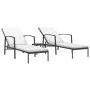 Tumbonas con mesita 2 unidades ratán sintético negro de vidaXL, Tumbonas - Ref: Foro24-317638, Precio: 187,77 €, Descuento: %