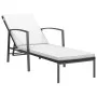 Tumbonas con mesita 2 unidades ratán sintético negro de vidaXL, Tumbonas - Ref: Foro24-317638, Precio: 187,77 €, Descuento: %