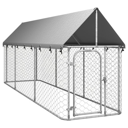 Perrera de exterior con tejado 400x100x150 cm de vidaXL, Casetas y cercados para perros - Ref: Foro24-171497, Precio: 128,55 ...