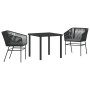Conjunto de Comedor de Jardín de 5 Piezas con Cojines Gris de Poliratán de , Sillas de jardín - Ref: Foro24-3380933, Precio: ...