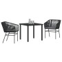 Conjunto de Comedor de Jardín de 5 Piezas con Cojines Gris de Poliratán de , Sillas de jardín - Ref: Foro24-3380933, Precio: ...