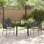 Conjunto de Comedor de Jardín de 5 Piezas con Cojines Gris de Poliratán de , Sillas de jardín - Ref: Foro24-3380933, Precio: ...
