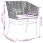 Conjunto de Comedor de Jardín de 5 Piezas con Cojines Gris de Poliratán de , Sillas de jardín - Ref: Foro24-3380933, Precio: ...