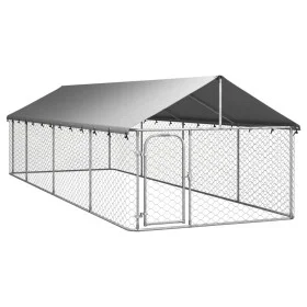 Perrera de exterior con tejado 600x200x150 cm de vidaXL, Casetas y cercados para perros - Ref: Foro24-171500, Precio: 187,85 ...