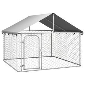 Perrera de exterior con tejado 200x200x150 cm de vidaXL, Casetas y cercados para perros - Ref: Foro24-171498, Precio: 122,46 ...