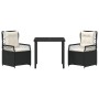 Set de comedor de jardín de 3 piezas Marrón Poliratán | Foro24.es | Tu tienda online para hogar, jardín y más Foro24.es