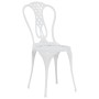 Mesa y sillas de bistró 3 piezas aluminio fundido blanco de vidaXL, Conjuntos de jardín - Ref: Foro24-317752, Precio: 205,37 ...