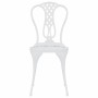 Mesa y sillas de bistró 3 piezas aluminio fundido blanco de vidaXL, Conjuntos de jardín - Ref: Foro24-317752, Precio: 205,37 ...