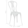 Mesa y sillas de bistró 3 piezas aluminio fundido blanco de vidaXL, Conjuntos de jardín - Ref: Foro24-317752, Precio: 205,37 ...