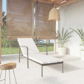 Tumbona con cojín ratán sintético negro de vidaXL, Tumbonas - Ref: Foro24-317635, Precio: 97,30 €, Descuento: %